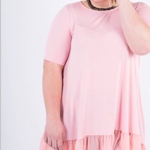 Agnes & Dora NWT XS Pink Chiffon Ruffle